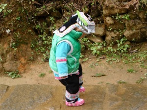 toddler in traditional garb